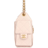 Chanel Mini 25 Hobo Bag Light Pink Caviar Antique Gold Hardware - Thumbnail View 4
