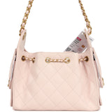Chanel Mini 25 Hobo Bag Light Pink Caviar Antique Gold Hardware - Thumbnail View 5