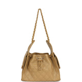 Chanel Small 25 Hobo Bag Dark Beige Caviar Antique Gold Hardware - Thumbnail View 6