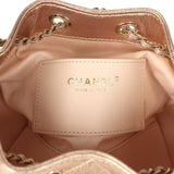 Chanel Mini 25 Hobo Bag Metallic Rose Gold Caviar Caviar Light Gold Hardware
