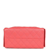 Chanel Small 25 Hobo Bag Coral Pink Caviar Antique Gold Hardware