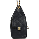 Chanel Small 25 Hobo Bag Dark Navy Caviar Antique Gold Hardware - Thumbnail View 3