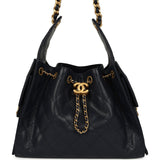 Chanel Small 25 Hobo Bag Dark Navy Caviar Antique Gold Hardware - Thumbnail View 1