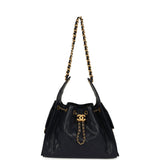 Chanel Small 25 Hobo Bag Dark Navy Caviar Antique Gold Hardware - Thumbnail View 6