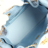 Chanel Small 25 Hobo Bag Light Blue Washed Denim Antique Gold Hardware