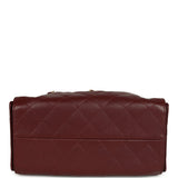 Chanel Small 25 Hobo Bag Burgundy Caviar Antique Gold Hardware