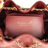 Chanel Small 25 Hobo Bag Burgundy Caviar Antique Gold Hardware