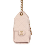 Chanel Mini 25 Hobo Bag Light Pink Caviar Antique Gold Hardware - Thumbnail View 4