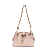 Chanel Mini 25 Hobo Bag Light Pink Caviar Antique Gold Hardware - Thumbnail View 6