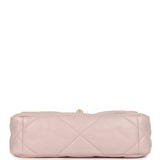 Chanel Medium 19 Flap Bag Light Pink Shiny Lambskin Mixed Metal Hardware