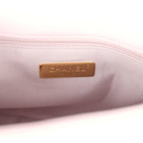 Chanel Medium 19 Flap Bag Light Pink Shiny Lambskin Mixed Metal Hardware