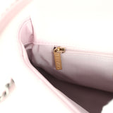 Chanel Medium 19 Flap Bag Light Pink Shiny Lambskin Mixed Metal Hardware