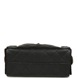 Chanel Mini 25 Hobo Bag Black Caviar Antique Gold Hardware