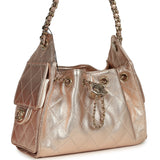 Chanel Mini 25 Hobo Bag Metallic Rose Gold Caviar Caviar Light Gold Hardware - Thumbnail View 2