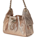Chanel Mini 25 Hobo Bag Metallic Rose Gold Caviar Caviar Light Gold Hardware - Thumbnail View 5