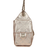 Chanel Mini 25 Hobo Bag Metallic Rose Gold Caviar Caviar Light Gold Hardware - Thumbnail View 3