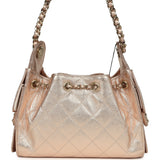 Chanel Mini 25 Hobo Bag Metallic Rose Gold Caviar Caviar Light Gold Hardware - Thumbnail View 4