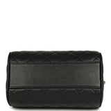 Chanel Mini Timeless Classic Barrel Bag with Chain Black Shiny Caviar Light Gold Hardware