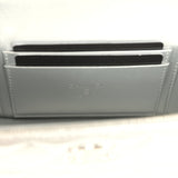 Chanel Top Handle Long Vanity Case with Chain Metallic Silver Shiny Caviar Silver Hardware