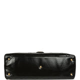 Chanel Maxi Bowling Bag Black Shiny Crumpled Calfskin Antique Gold Hardware
