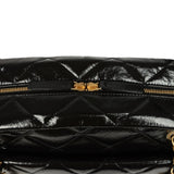 Chanel Maxi Bowling Bag Black Shiny Crumpled Calfskin Antique Gold Hardware