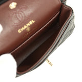 Chanel Nano Classic Double Flap Bag Charm Black Lambskin Light Gold Hardware