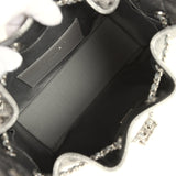 Chanel Mini 25 Hobo Bag Anthracite Metallic Caviar Silver Hardware