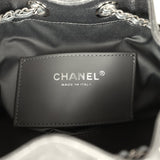 Chanel Mini 25 Hobo Bag Anthracite Metallic Caviar Silver Hardware