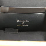 Chanel Mini Clutch with Bow Crossbody Bag Black Shiny Lambskin and Patent Crumpled Lambskin Antique Gold Hardware