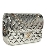 Chanel Small Flap Bag & Star Coin Purse Silver Mirror Calfskin and Metallic Calfskin Light Gold Hardware