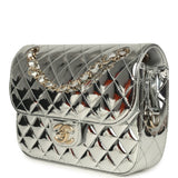 Chanel Small Flap Bag & Star Coin Purse Silver Mirror Calfskin and Metallic Calfskin Light Gold Hardware