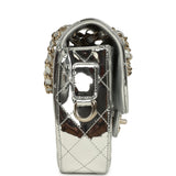 Chanel Small Flap Bag & Star Coin Purse Silver Mirror Calfskin and Metallic Calfskin Light Gold Hardware