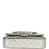 Chanel Small Flap Bag & Star Coin Purse Silver Mirror Calfskin and Metallic Calfskin Light Gold Hardware
