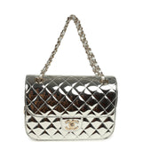 Chanel Small Flap Bag & Star Coin Purse Silver Mirror Calfskin and Metallic Calfskin Light Gold Hardware