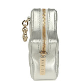 Chanel Small Flap Bag & Star Coin Purse Silver Mirror Calfskin and Metallic Calfskin Light Gold Hardware