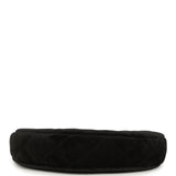 Chanel Crystal CC Hobo Bag with Chain Black Velvet Light Gold Hardware