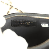 Chanel Crystal CC Hobo Bag with Chain Black Velvet Light Gold Hardware