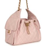 Chanel Small 25 Hobo Bag Light Pink Caviar Antique Gold Hardware - Thumbnail View 2
