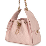 Chanel Small 25 Hobo Bag Light Pink Caviar Antique Gold Hardware - Thumbnail View 3