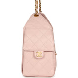 Chanel Small 25 Hobo Bag Light Pink Caviar Antique Gold Hardware - Thumbnail View 4