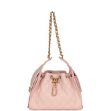 Chanel Small 25 Hobo Bag Light Pink Caviar Antique Gold Hardware - Thumbnail View 6