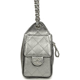 Chanel Mini 25 Hobo Bag Anthracite Metallic Caviar Silver Hardware - Thumbnail View 4