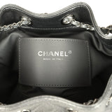 Chanel Mini 25 Hobo Bag Anthracite Metallic Caviar Silver Hardware - Thumbnail View 9
