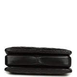 Chanel Large Trendy CC Top Handle Flap Bag Black Lambskin Light Gold Hardware