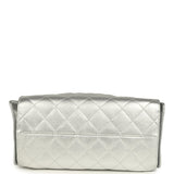Chanel Small 25 Hobo Bag Metallic Silver Caviar Silver Hardware