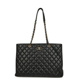 Pre-owned Chanel Classic Timeless Tote Black Calfskin Light Gold Hardware