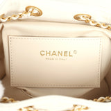 Chanel Mini 25 Hobo Bag White Caviar Antique Gold Hardware