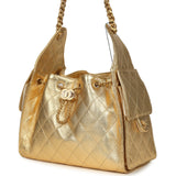 Chanel Small 25 Hobo Bag Metallic Gold Caviar Antique Gold Hardware - Thumbnail View 3