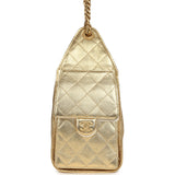 Chanel Small 25 Hobo Bag Metallic Gold Caviar Antique Gold Hardware - Thumbnail View 4