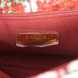 Chanel Medium 19 Flap Bag Burgundy, Purple, Red Tweed Mixed Metal Hardware